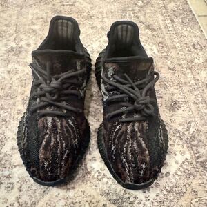 Yeezy Adidas Black and Brown Sneakers with Knit Upper